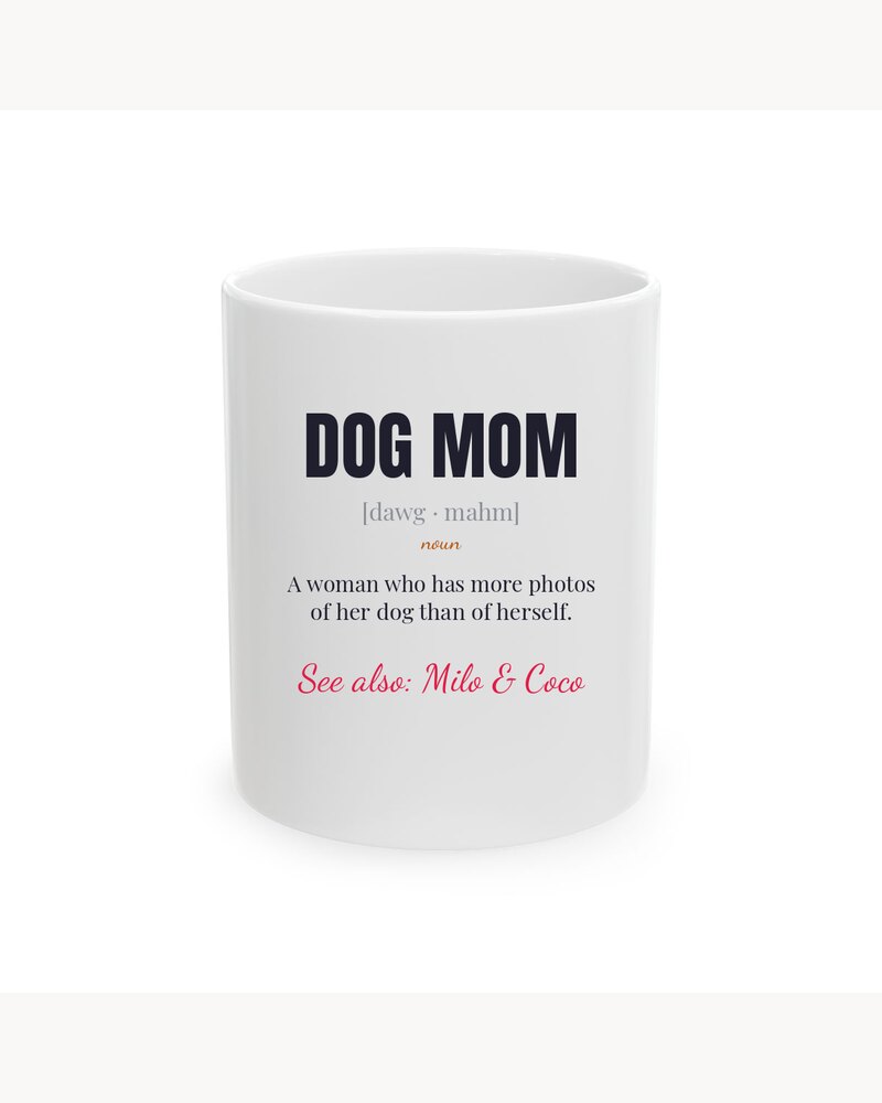 Funny Dog Mom Cat Dad Definition Mug - Personalized Mother's Day Father's Day Birthday Gifts For Dog Moms, Dog Dads, Cat Moms, Cat Dads - Defined By Love