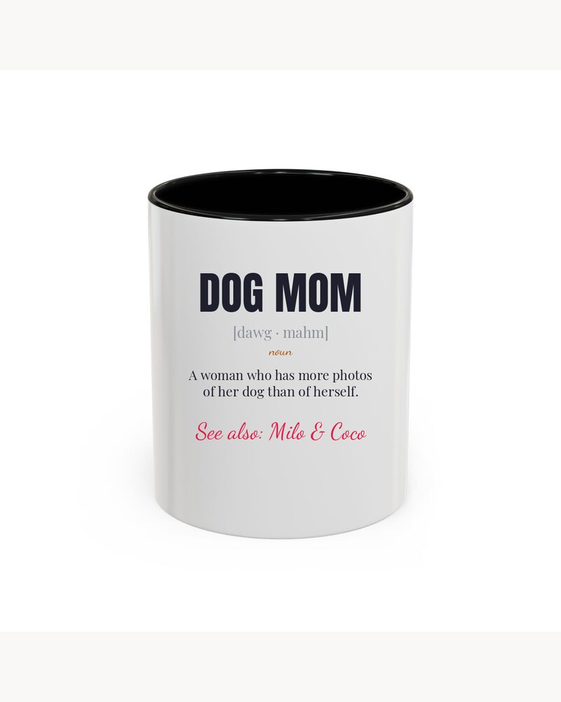 Accent Mugs: Funny Dog Mom Cat Dad Definition Accent Mug - Personalized Mother's Day Father's Day Birthday Gifts For Dog Moms, Dog Dads, Cat Moms, Cat Dads - Defined By Love