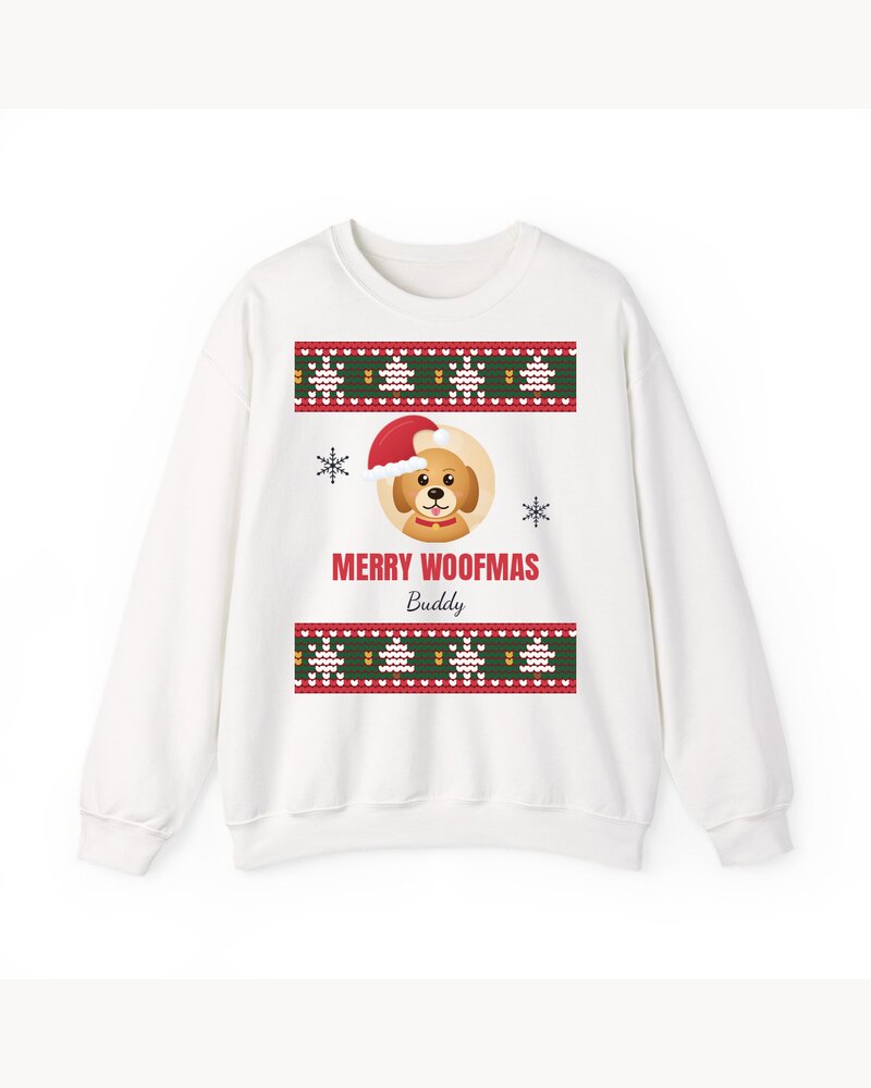Custom Photo Pet Ugly Christmas Sweater Sweatshirt - Personalized Christmas Gifts For Dog Lovers, Cat Lovers, Pet Moms And Dads - Merry Woofmas
