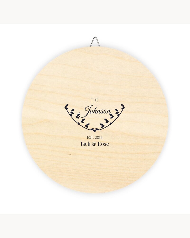Wood Signs: Custom Family Last Name Established Sign Wood Sign - Personalized Wedding Anniversary Housewarming Gifts For Couples, Family - Established With Love