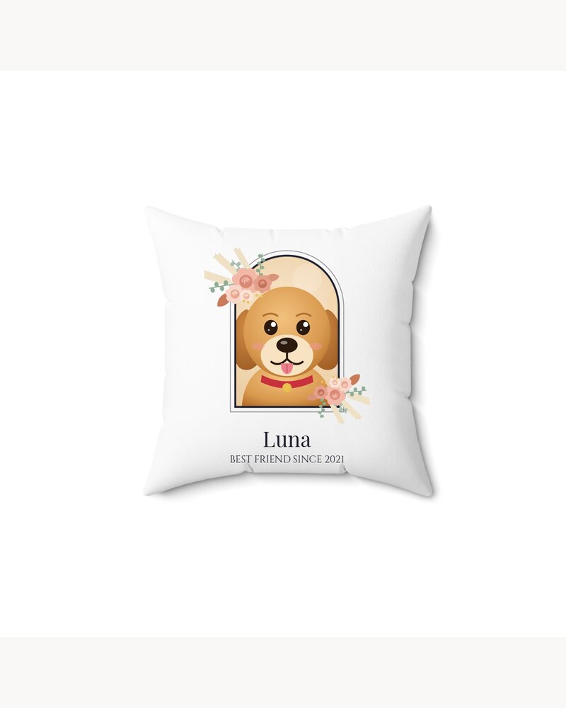 Pillows: Custom Photo Pet Boho Arch Portrait Pillow - Personalized Birthday Gifts For Dog Lovers, Cat Lovers, Pet Owners - Best Friend Since