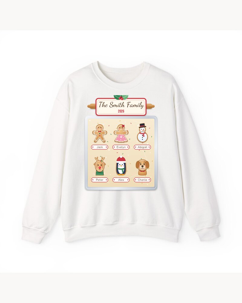 Hoodies & Sweatshirts: Custom Christmas Cookie Family Sweatshirt - Personalized Christmas Gifts For Family, Mom, Grandma, Kids - Sweetest Family In The World