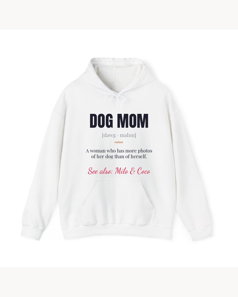 Funny Dog Mom Cat Dad Definition Hoodie - Personalized Mother's Day Father's Day Birthday Gifts For Dog Moms, Dog Dads, Cat Moms, Cat Dads - Defined By Love