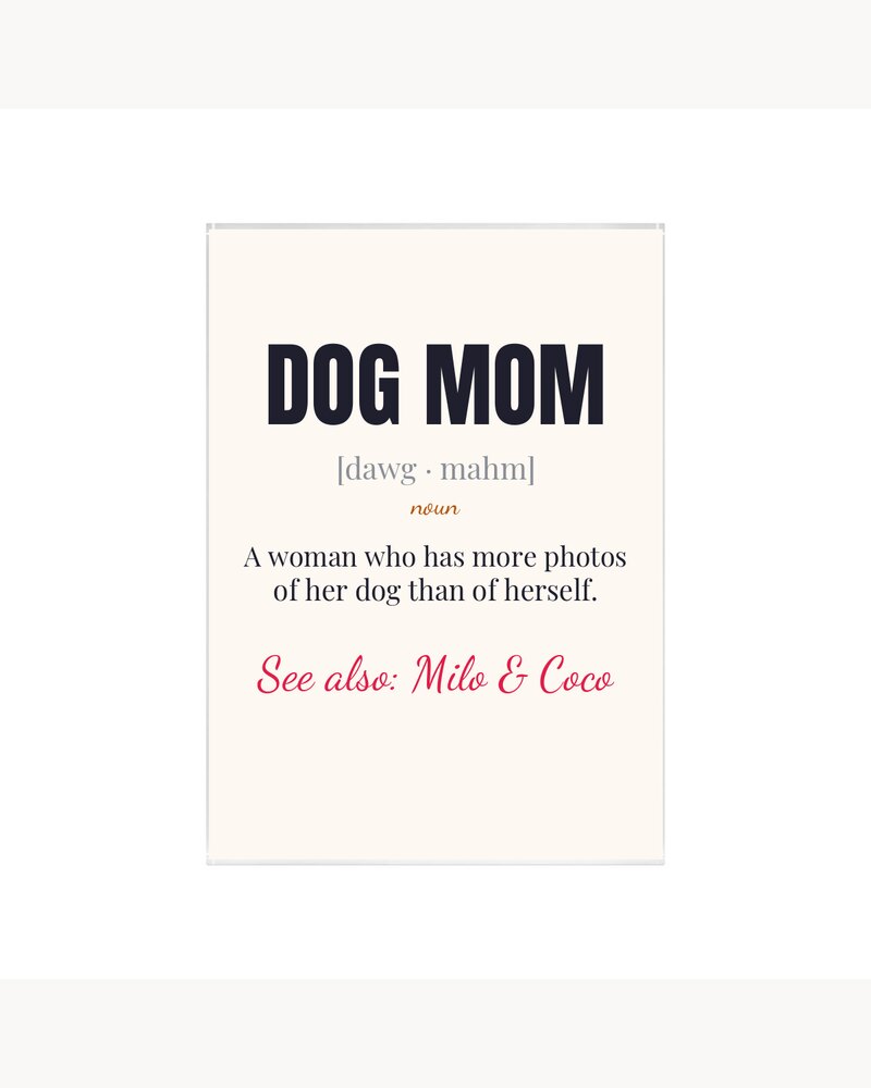 Acrylic Plaques: Funny Dog Mom Cat Dad Definition Acrylic Plaque - Personalized Mother's Day Father's Day Birthday Gifts For Dog Moms, Dog Dads, Cat Moms, Cat Dads - Defined By Love