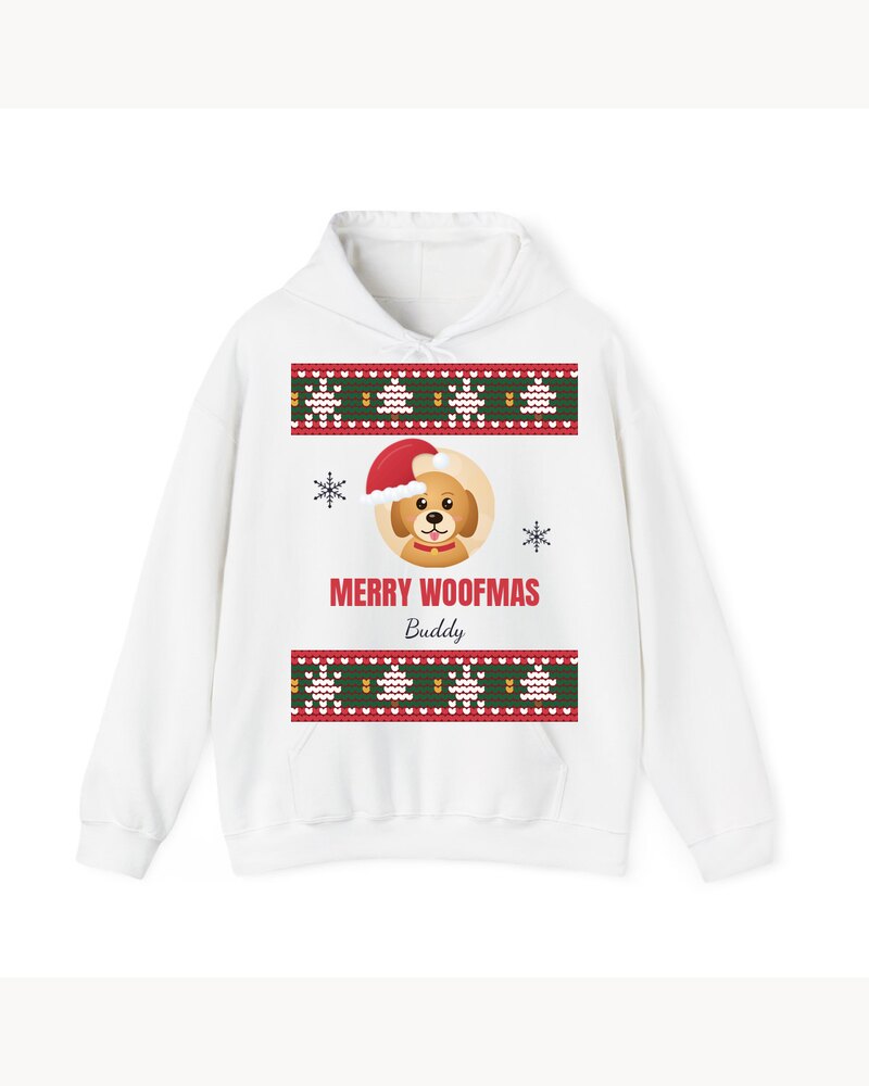 Custom Photo Pet Ugly Christmas Sweater Hoodie - Personalized Christmas Gifts For Dog Lovers, Cat Lovers, Pet Moms And Dads - Merry Woofmas