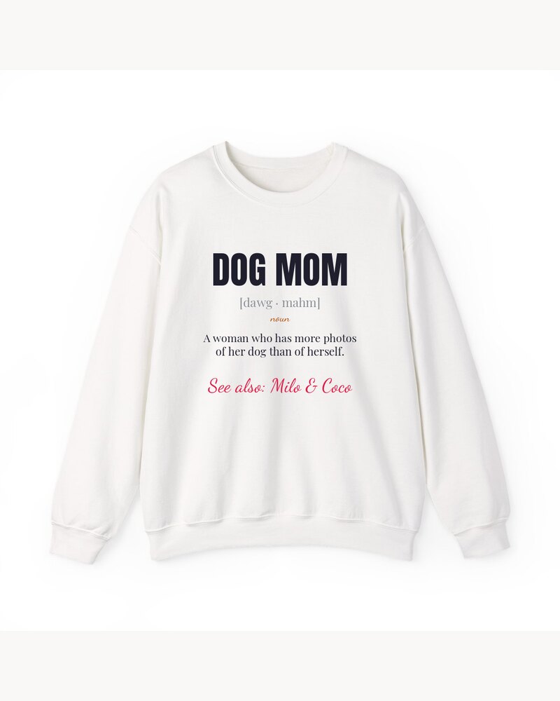 Funny Dog Mom Cat Dad Definition Sweatshirt - Personalized Mother's Day Father's Day Birthday Gifts For Dog Moms, Dog Dads, Cat Moms, Cat Dads - Defined By Love