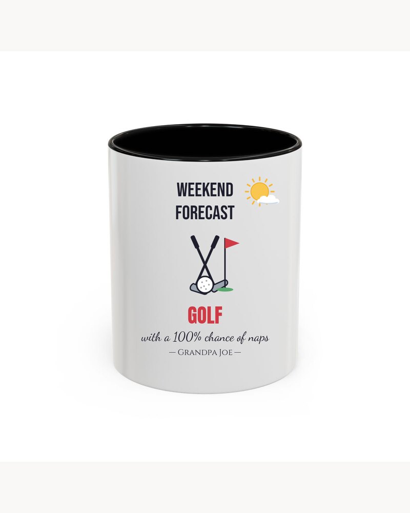 Accent Mugs: Funny Weekend Forecast Hobby Accent Mug - Personalized Father's Day Birthday Christmas Gifts For Dad, Grandpa, Husband - 100% Chance Of Naps