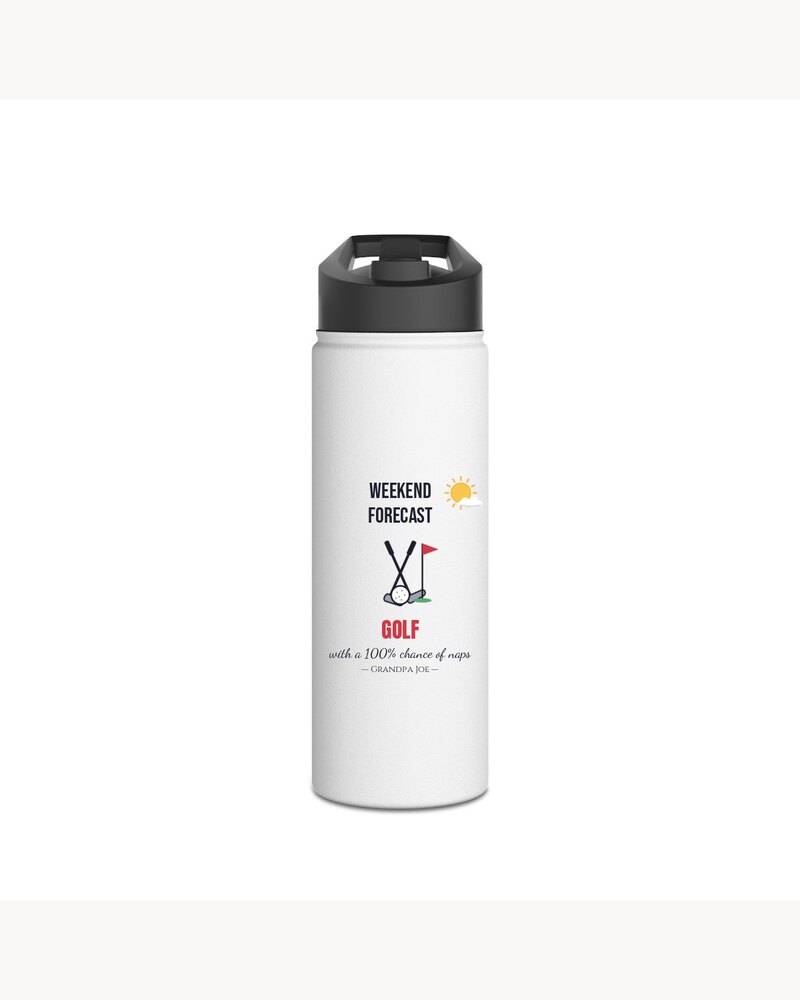 Water Bottles: Funny Weekend Forecast Hobby Water Bottle - Personalized Father's Day Birthday Christmas Gifts For Dad, Grandpa, Husband - 100% Chance Of Naps