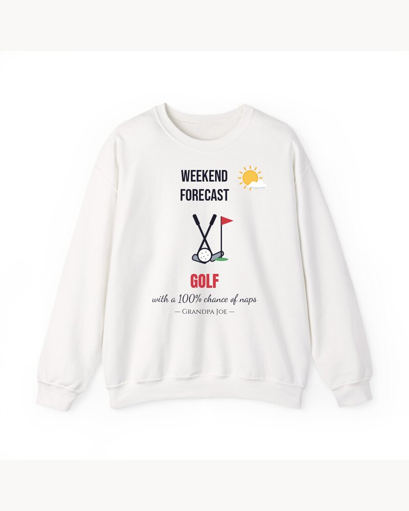 Hoodies & Sweatshirts: Funny Weekend Forecast Hobby Sweatshirt - Personalized Father's Day Birthday Christmas Gifts For Dad, Grandpa, Husband - 100% Chance Of Naps