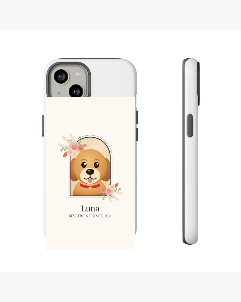 Custom Photo Pet Boho Arch Portrait Phone Case - Personalized Birthday Gifts For Dog Lovers, Cat Lovers, Pet Owners - Best Friend Since